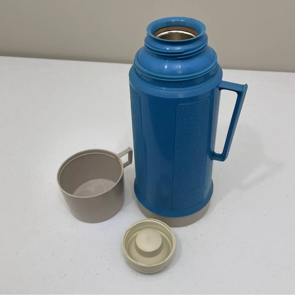 Vintage Bright Blue Thermos Narrow Neck 11.5” Model 25Q - Picture 6 of 8